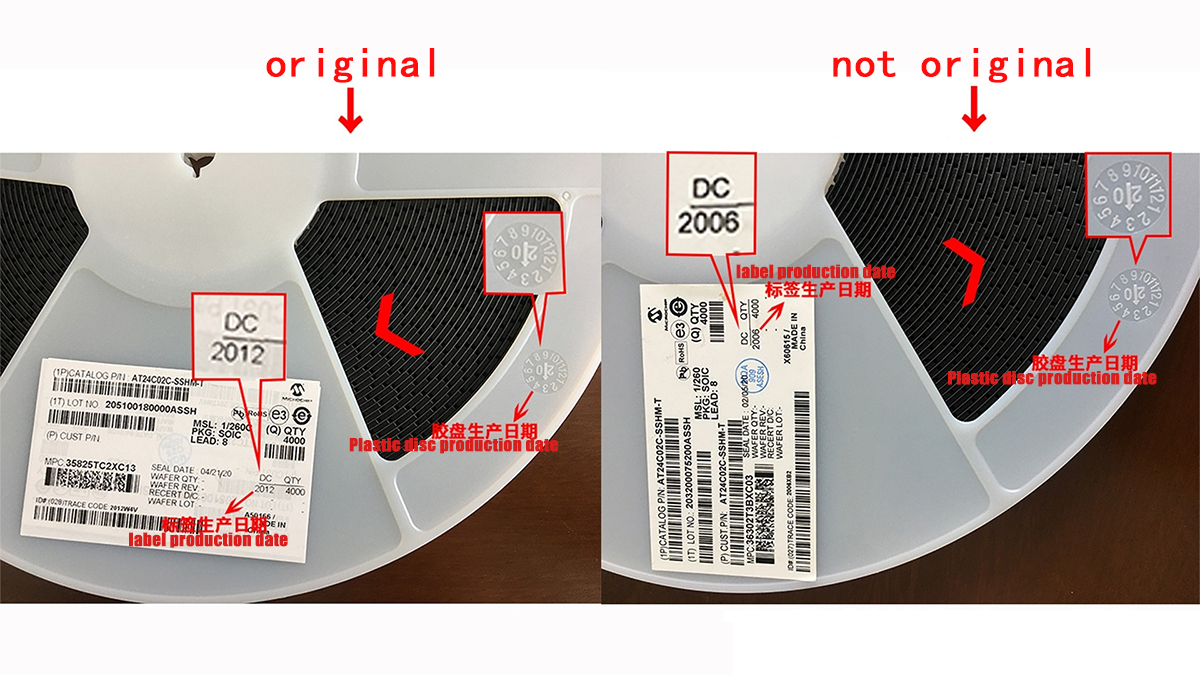 Ic Chip label comparison